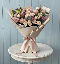 Букет цветов из:  Розы и Лизиантусы #REPLACE_PRED# Симбухово