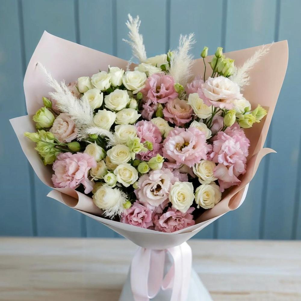 Букет цветов из: Альстромерии и Розы в Симбухово