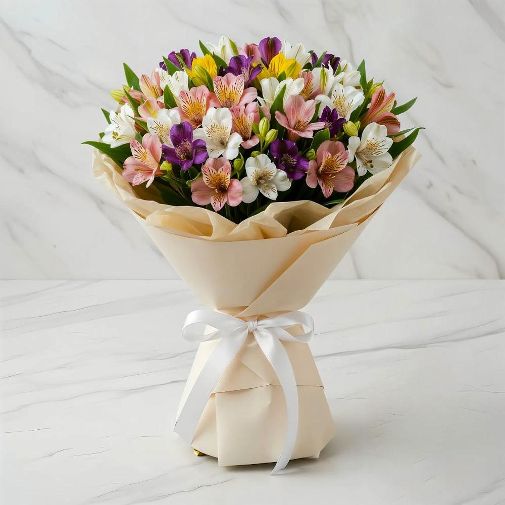 Букет цветов из: Альстромерии в Симбухово