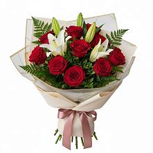 Букет цветов из:  Лилии и Розы #REPLACE_PRED# Симбухово