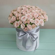 Цветочная композиция из Розы в шляпной коробке #REPLACE_PRED# Симбухово