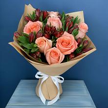 Букет цветов из:  Розы и Альстромерии в Симбухово