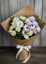Букет цветов из:  Хризантемы и Розы в Симбухово