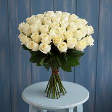 Букет 51 Белая роза Эдлесс Лав в Симбухово