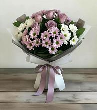 Букет цветов из:  Хризантемы и Розы в Симбухово