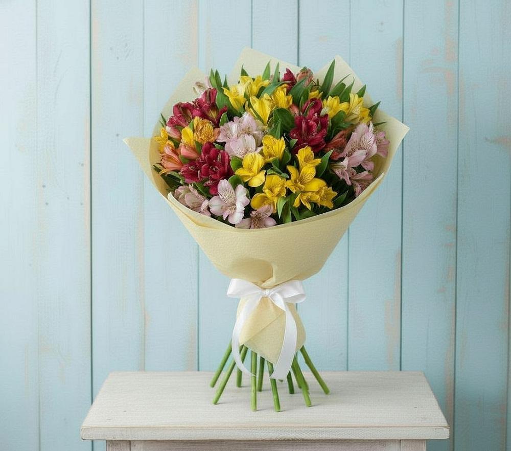 Букет цветов из: Альстромерии в Симбухово