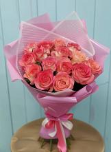 Букет 15 Розовых роз Равель в Симбухово